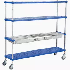S/S GN Rack Trolley GNT-1566 – Trolley Rak Stainless Steel Serbaguna
